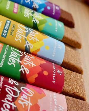 Glutenfreie vegane Proteinriegel von Moonvalley