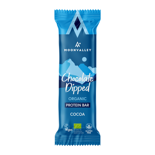 Moonvalley Organic Protein Bar - Bio-Proteinriegel Chocolate-Dipped Cocoa (12 x 50 g)