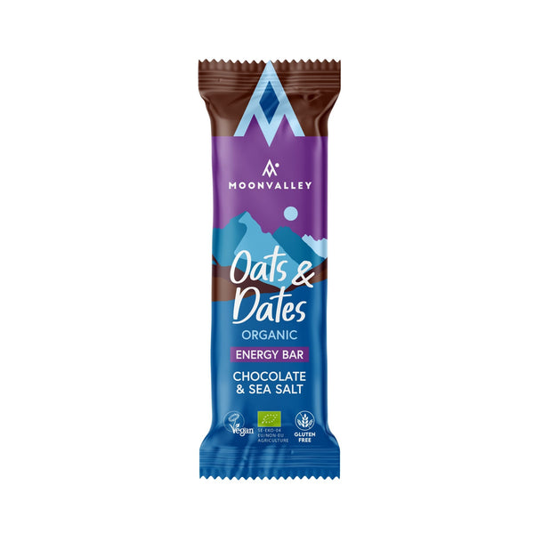 Barre énergétique biologique Moonvalley - Barre énergétique biologique au chocolat et au sel de mer (50 g)