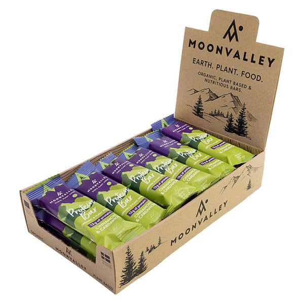 Moonvalley Organic Protein Bar - barre protéinée bio cannelle &amp; cardamome (18 x 60 g)