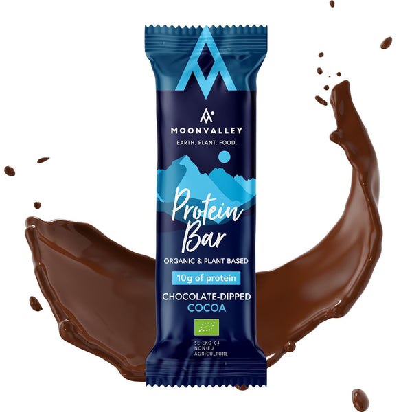 Barre protéinée biologique Moonvalley - Barre protéinée biologique Cacao enrobé de chocolat (60 g)